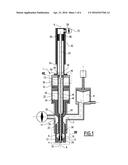 INJECTION DEVICE COMPRISING A CENTRAL ROD MOVABLE IN A CLEANING POSITION diagram and image