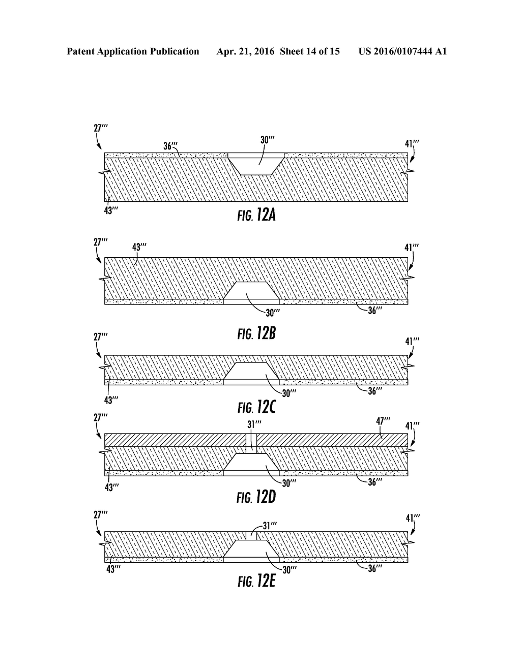 METHOD OF MAKING INKJET PRINT HEADS HAVING INKJET CHAMBERS AND ORIFICES     FORMED IN A WAFER AND RELATED DEVICES - diagram, schematic, and image 15