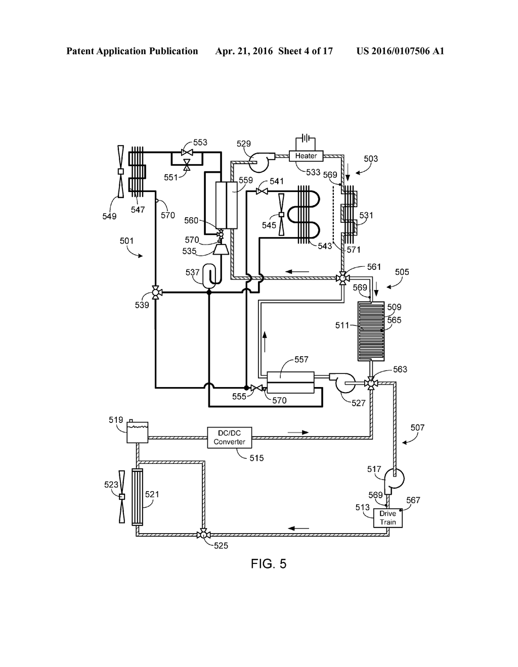 EV Multi-Mode Thermal Management System - diagram, schematic, and image 05