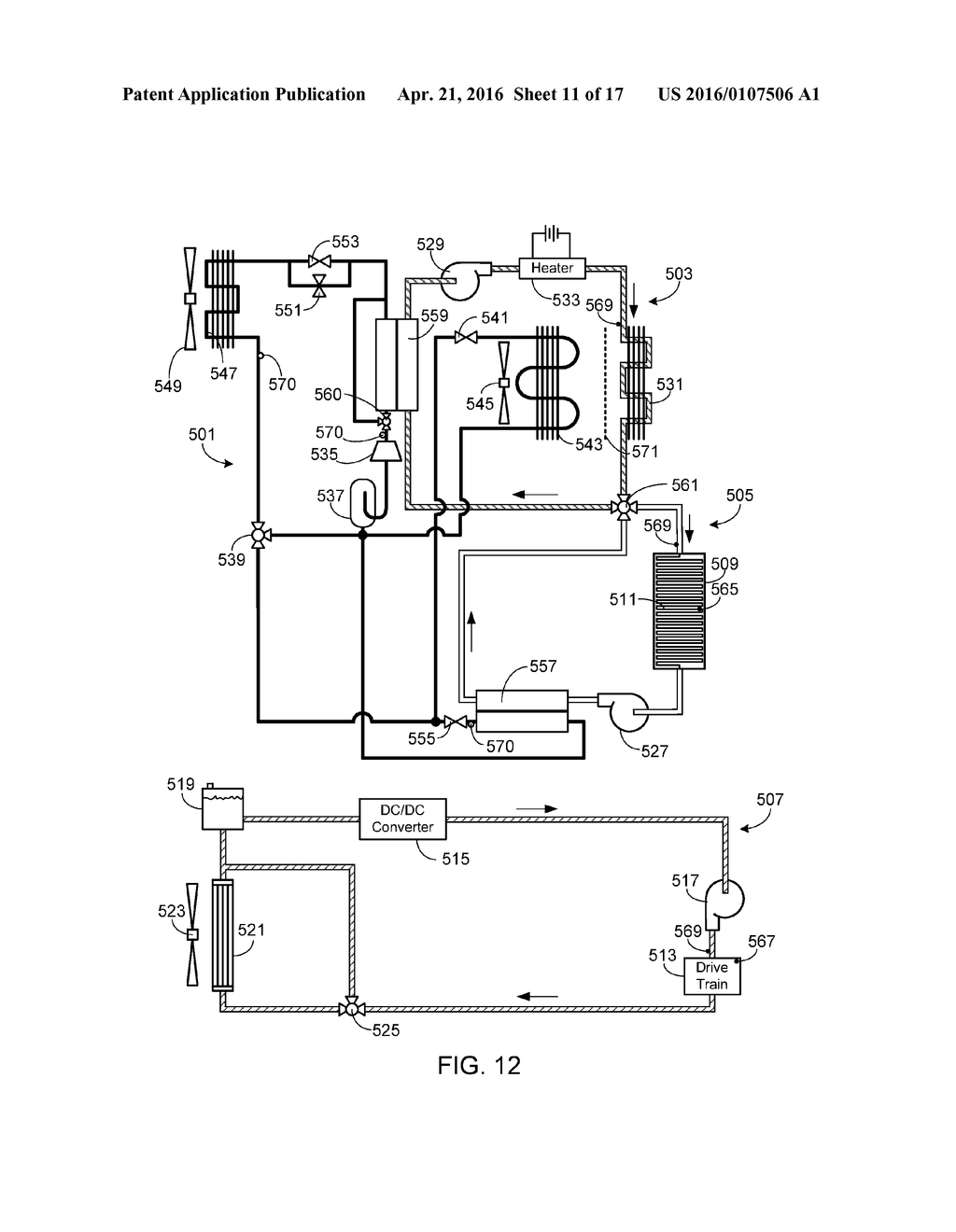 EV Multi-Mode Thermal Management System - diagram, schematic, and image 12