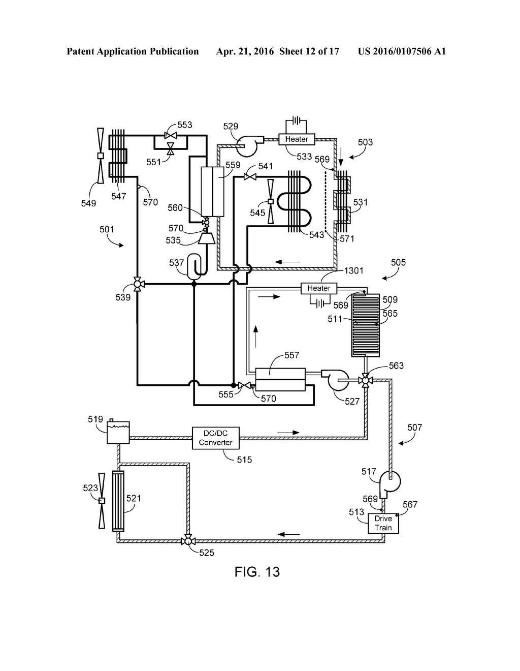 EV Multi-Mode Thermal Management System - diagram, schematic, and image 13