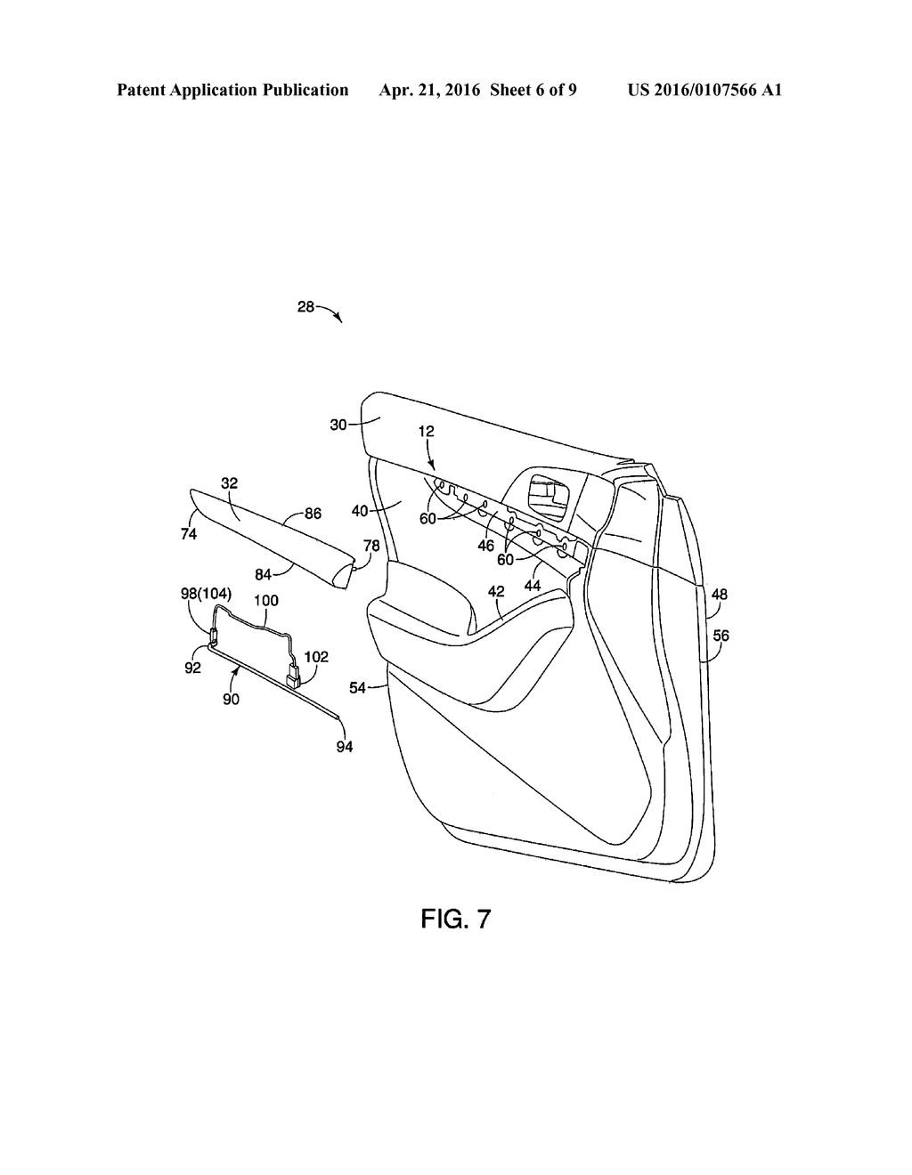 VEHICLE INTERIOR LIGHTING STRUCTURE - diagram, schematic, and image 07