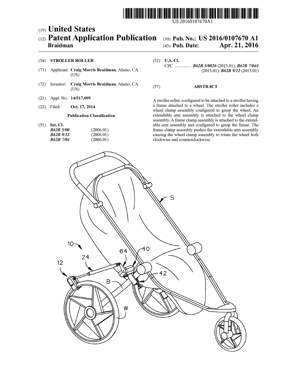 STROLLER ROLLER - diagram, schematic, and image 01