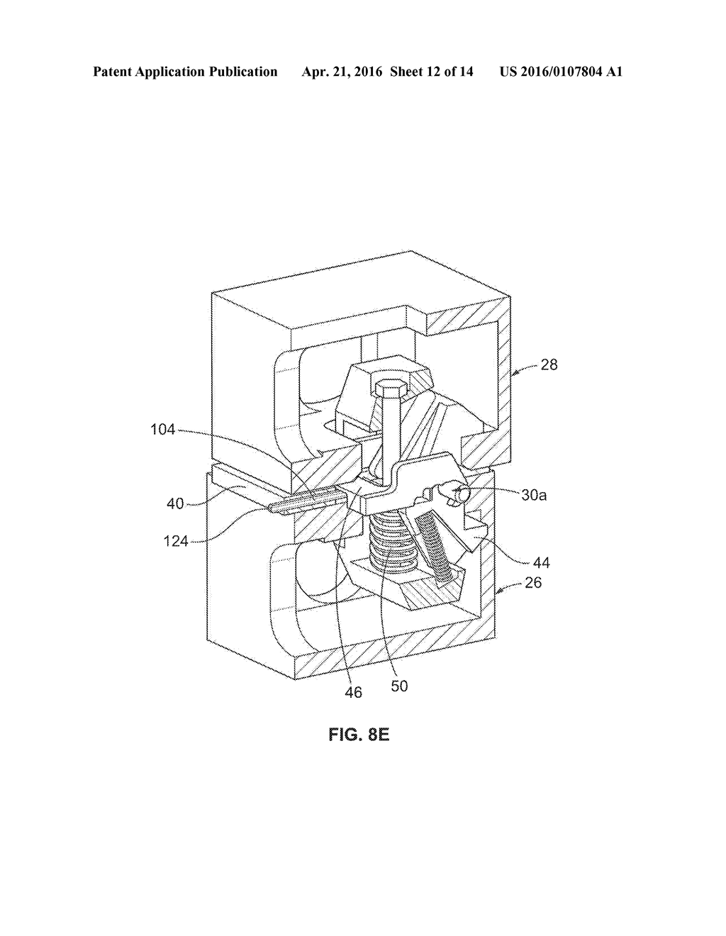 Self-Latching Interbox Connector for Automatic Securement of a Top     Container to a Bottom Container - diagram, schematic, and image 13