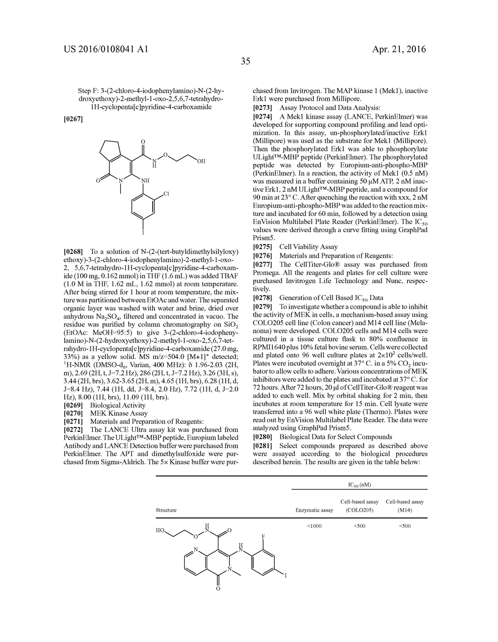 SUBSTITUTED PYRIDINONE COMPOUNDS AS MEK INHIBITORS - diagram, schematic, and image 39