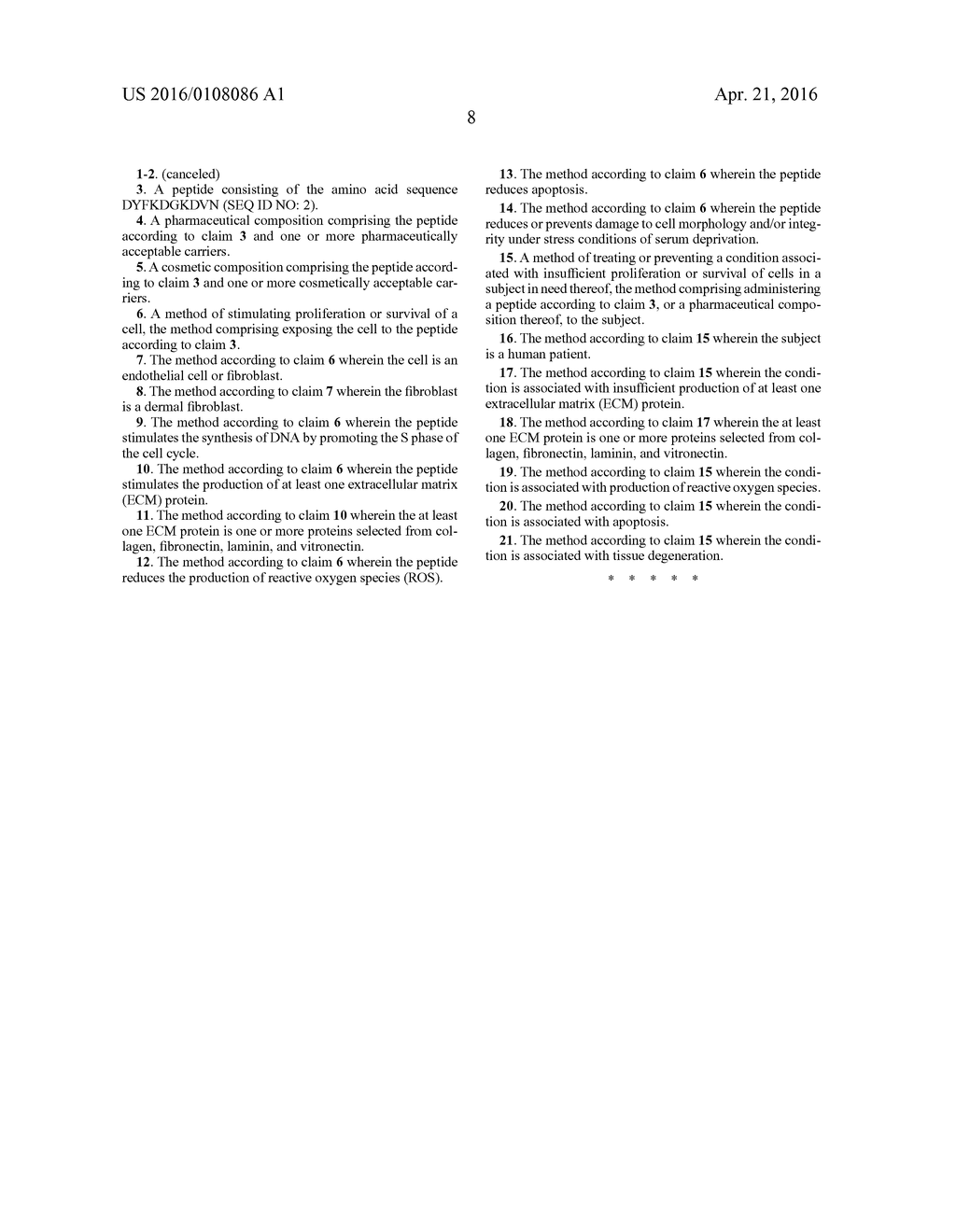 PEPTIDE STIMULATOR OF CELL SURVIVAL AND PROLIFERATION - diagram, schematic, and image 16