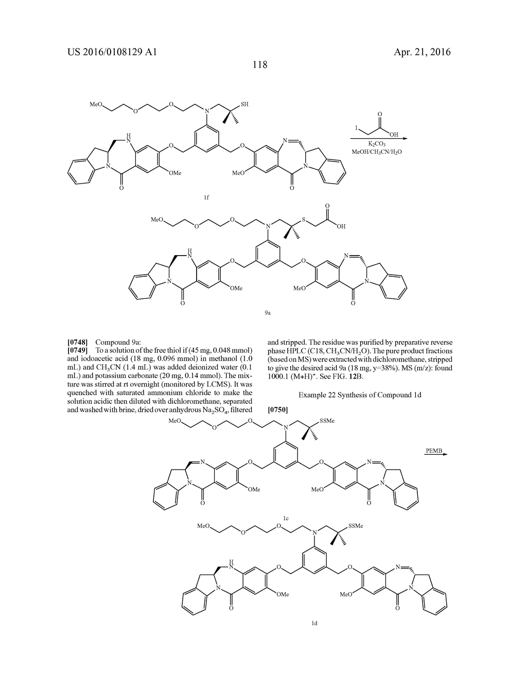 CYTOTOXIC BENZODIAZEPINE DERIVATIVES - diagram, schematic, and image 171