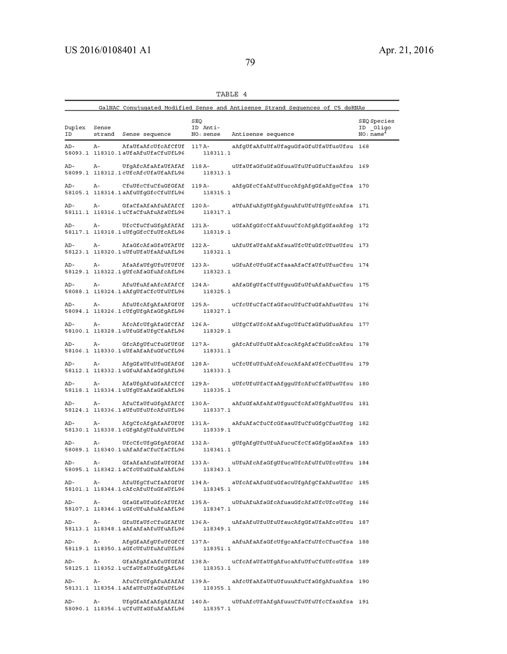 COMPLEMENT COMPONENT C5 iRNA COMPOSITIONS AND METHODS OF USE THEREOF - diagram, schematic, and image 105