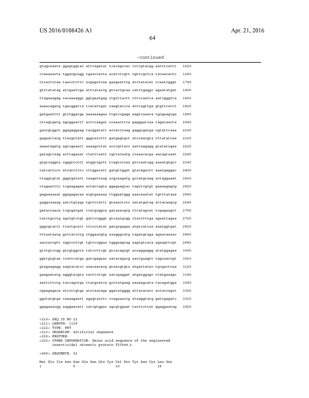 Lepidopteran-Active Cry1Da1 Amino Acid Sequence Variant Proteins - diagram, schematic, and image 66