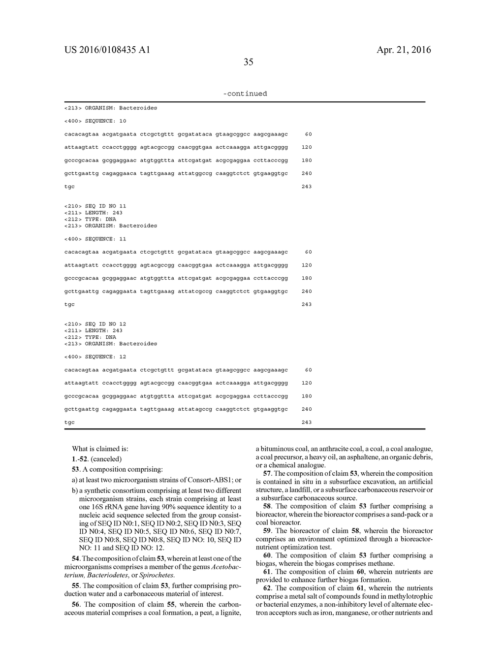 COMPOSITIONS AND METHODS FOR IDENTIFYING AND MODIFYING CARBONACEOUS     COMPOSITIONS - diagram, schematic, and image 62