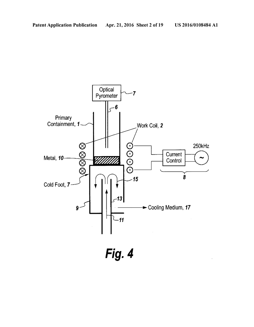 METHOD AND APPARATUS FOR SUPERCOOLING OF METAL/ALLOY MELTS AND FOR THE     FORMATION OF AMORPHOUS METALS THEREFROM - diagram, schematic, and image 03