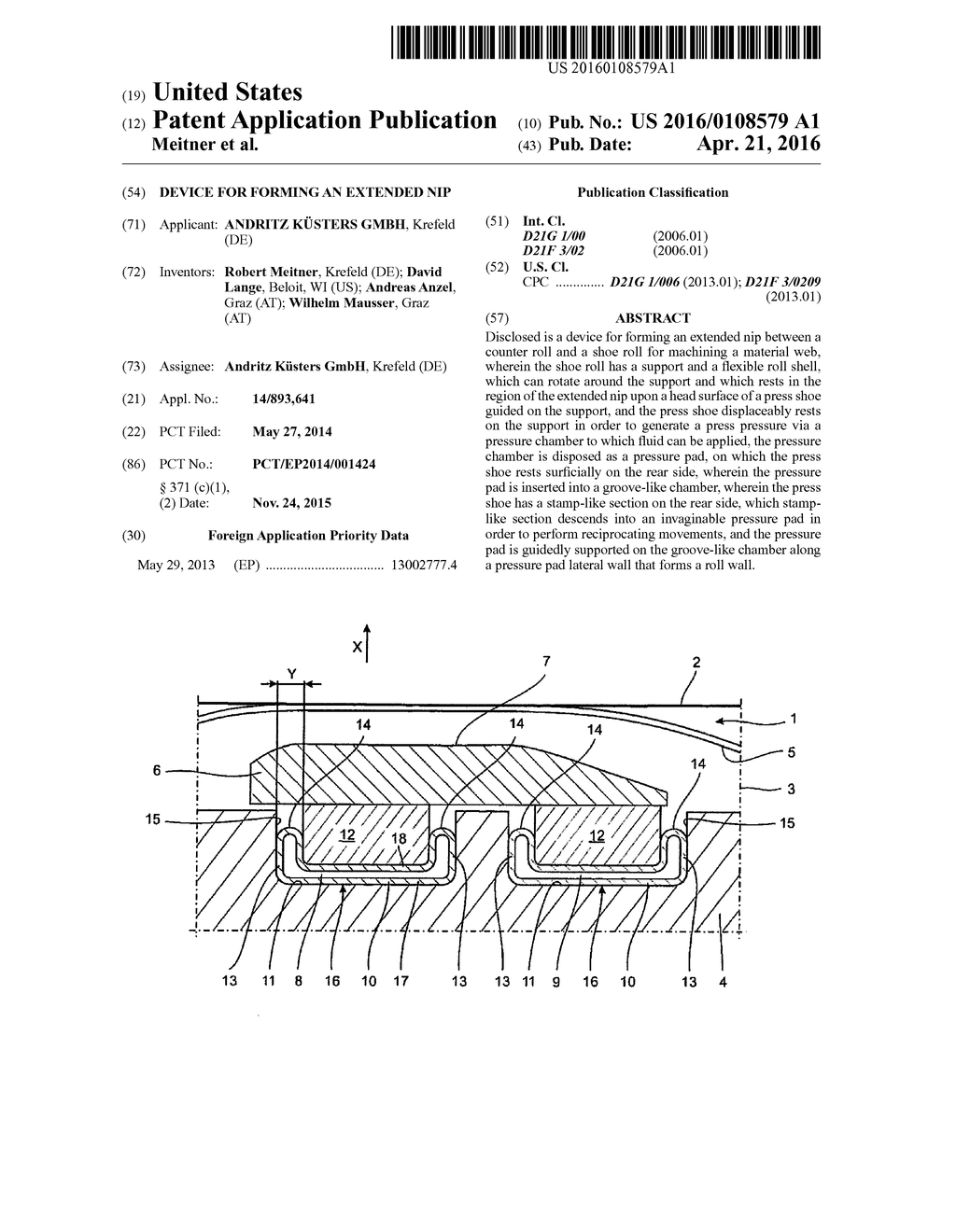 DEVICE FOR FORMING AN EXTENDED NIP - diagram, schematic, and image 01