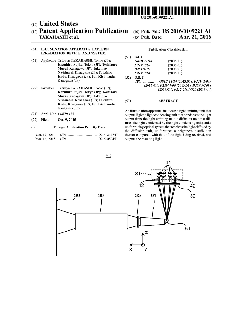 ILLUMINATION APPARATUS, PATTERN IRRADIATION DEVICE, AND SYSTEM - diagram, schematic, and image 01