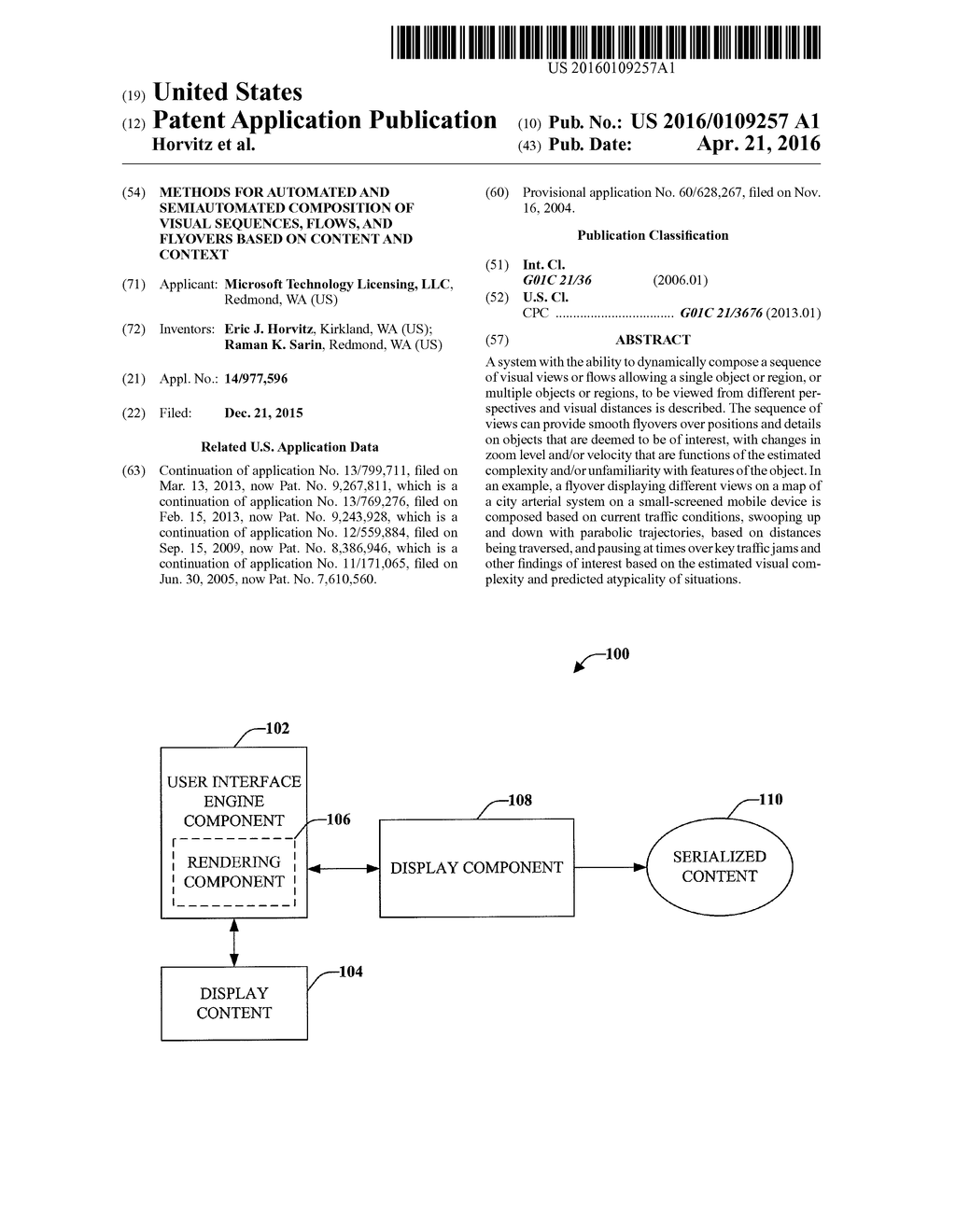 METHODS FOR AUTOMATED AND SEMIAUTOMATED COMPOSITION OF VISUAL SEQUENCES,     FLOWS, AND FLYOVERS BASED ON CONTENT AND CONTEXT - diagram, schematic, and image 01