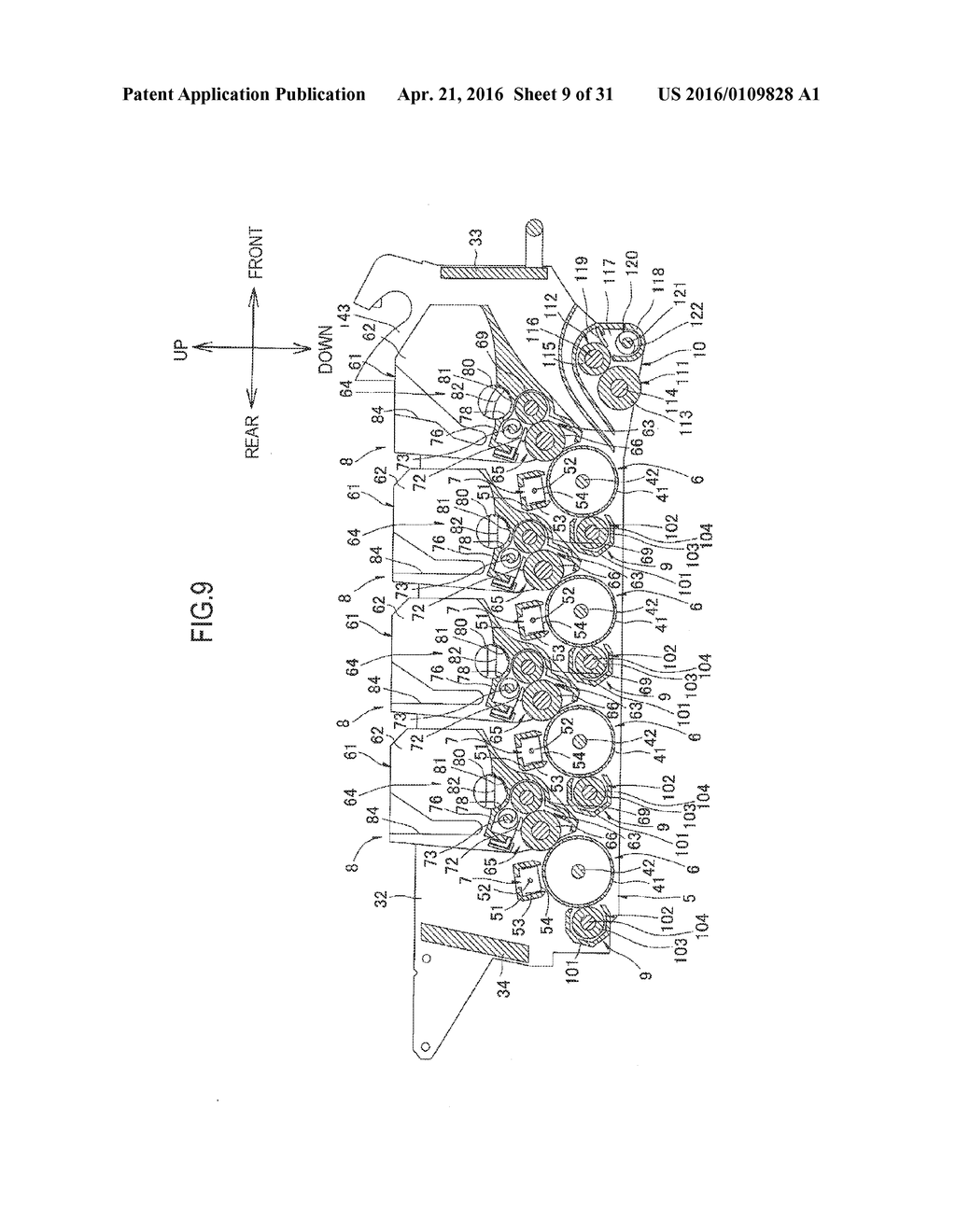 IMAGE-FORMING DEVICE HAVING WASTE DEVELOPER MATERIAL CONVEYING MECHANISM - diagram, schematic, and image 10