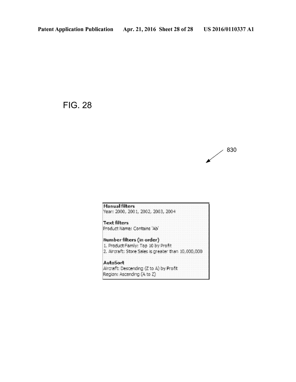 Filtering User Interface for a Data Summary Table - diagram, schematic, and image 29