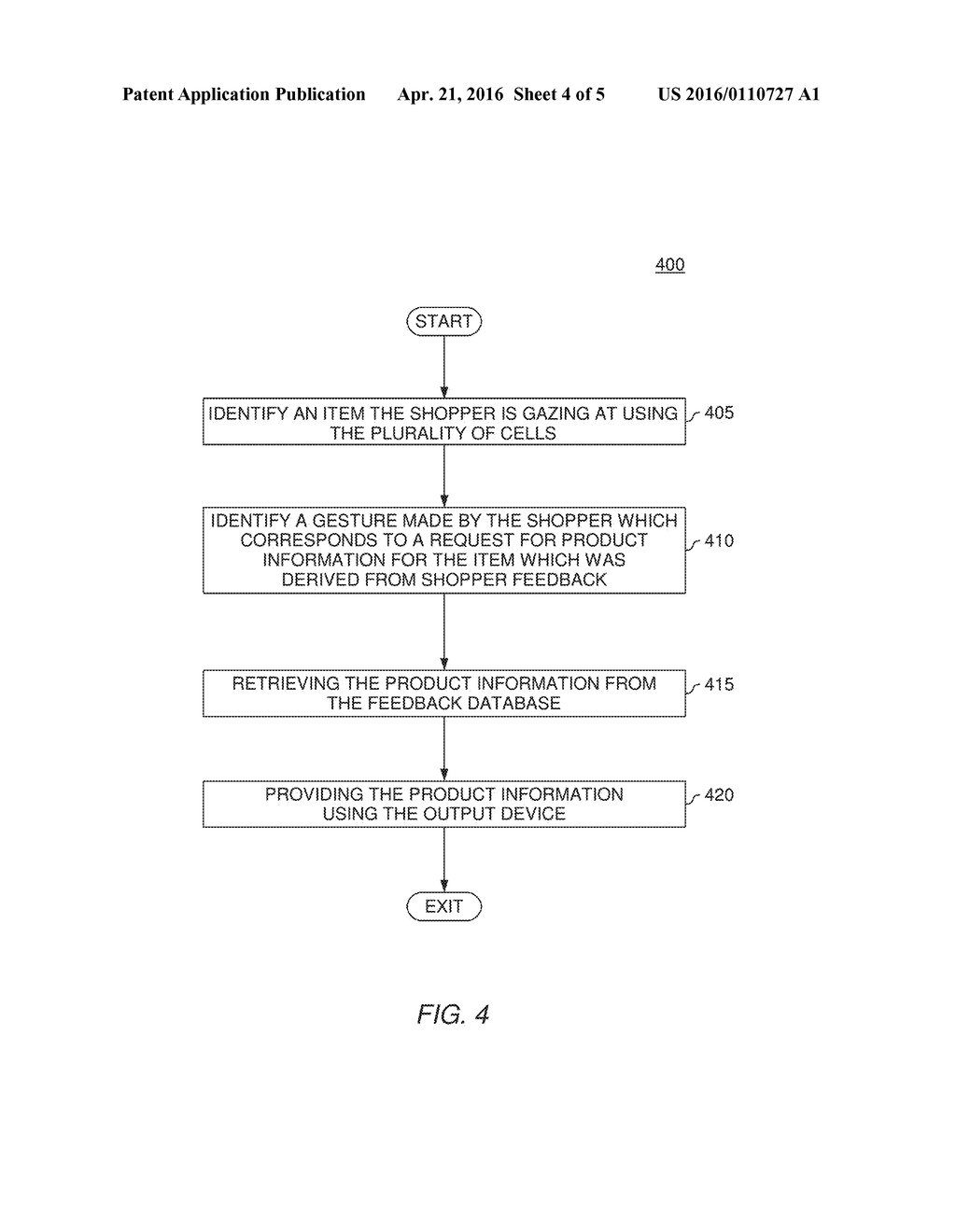 GESTURE BASED IN-STORE PRODUCT FEEDBACK SYSTEM - diagram, schematic, and image 05