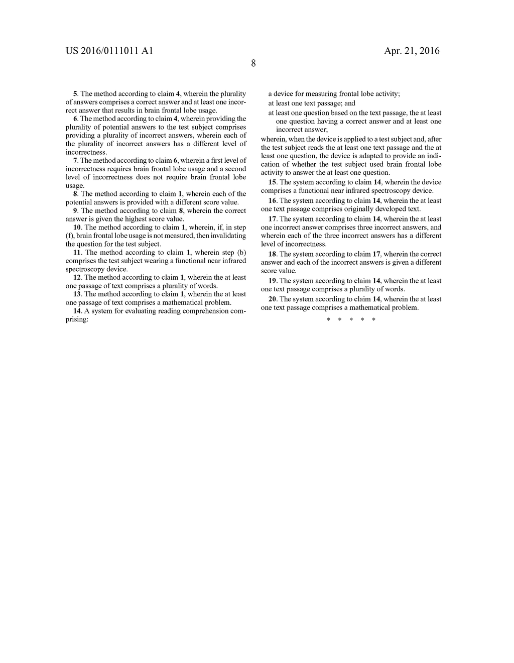 System and Method for Evaluating Reading Comprehension - diagram, schematic, and image 14