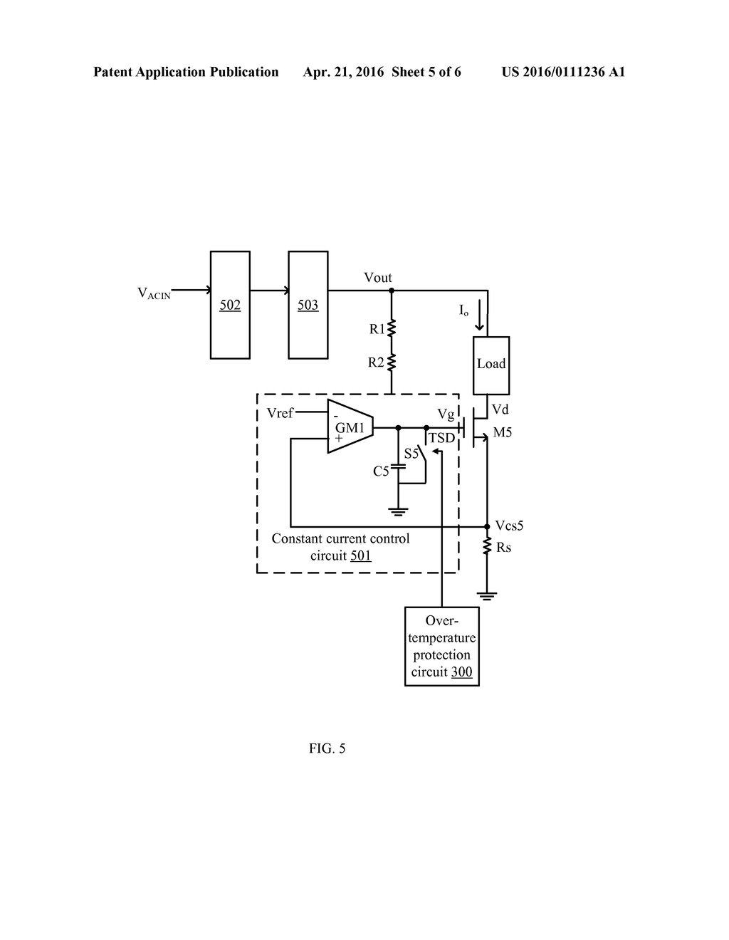 OVER-TEMPERATURE PROTECTION METHOD, OVER-TEMPERATURE PROTECTION CIRCUIT     AND LINEAR DRIVING CIRCUIT THEREOF - diagram, schematic, and image 06