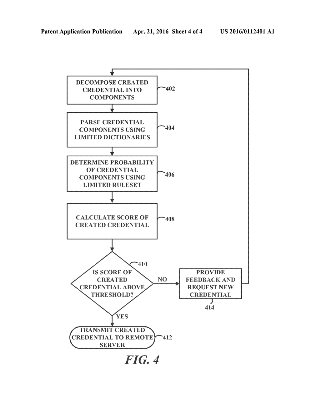 SYSTEMS AND METHODS FOR DETERMINING A STRENGTH OF A CREATED CREDENTIAL - diagram, schematic, and image 05