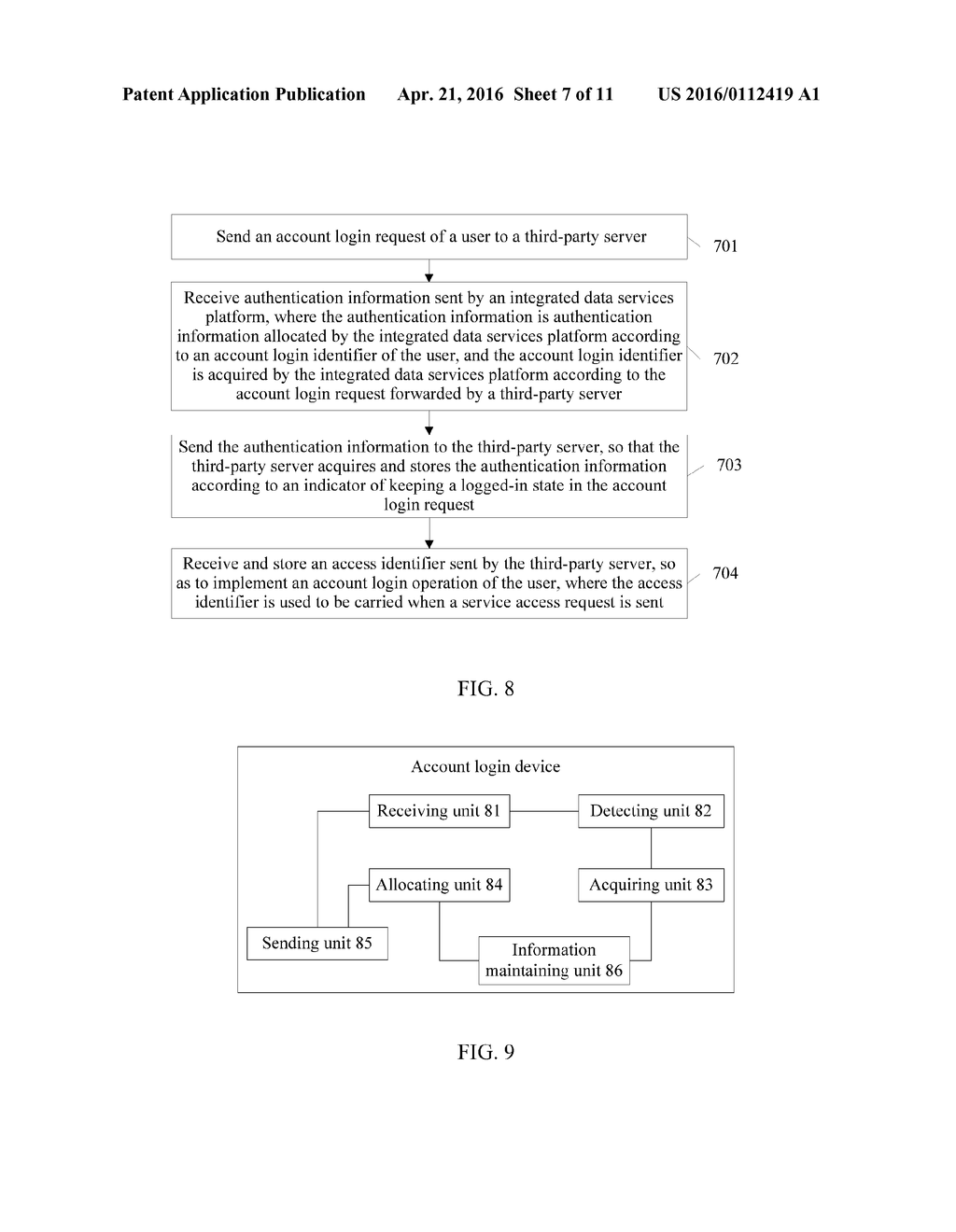 Account Login Method, Device, and System - diagram, schematic, and image 08