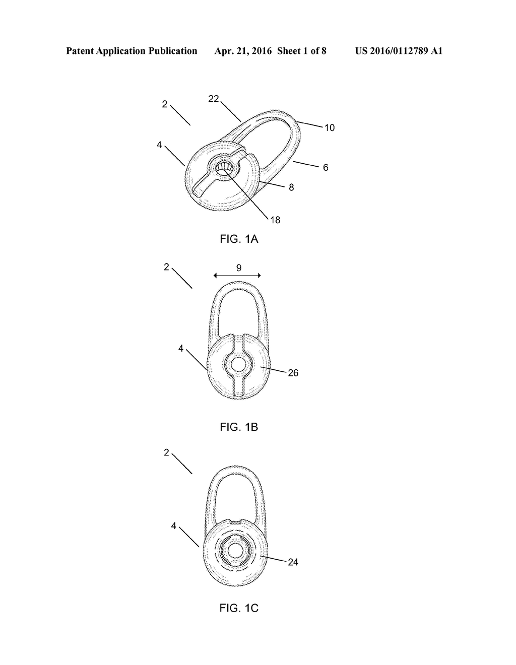 Ear Tip with Stabilizer - diagram, schematic, and image 02