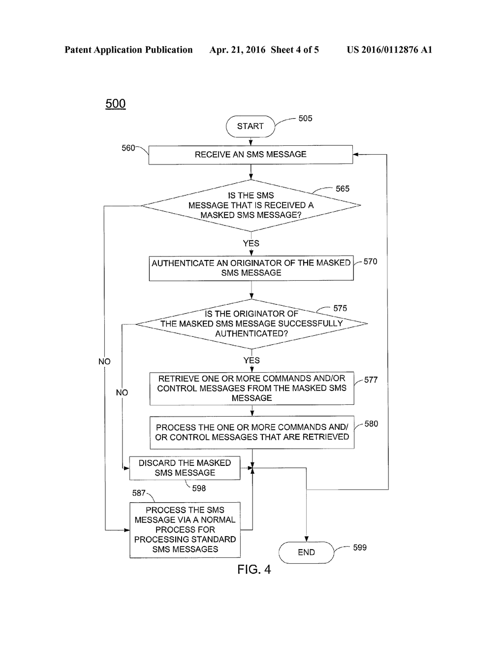 PROVIDING A MASKED SHORT MESSAGE SERVICE IN A WIRELESS NETWORK - diagram, schematic, and image 05