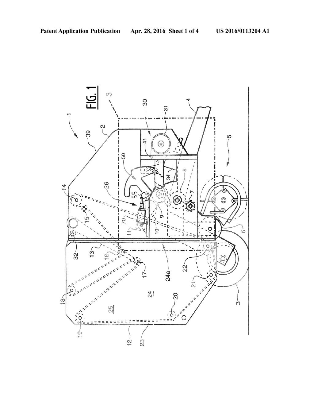 Bale Wrapping Mechanism - diagram, schematic, and image 02