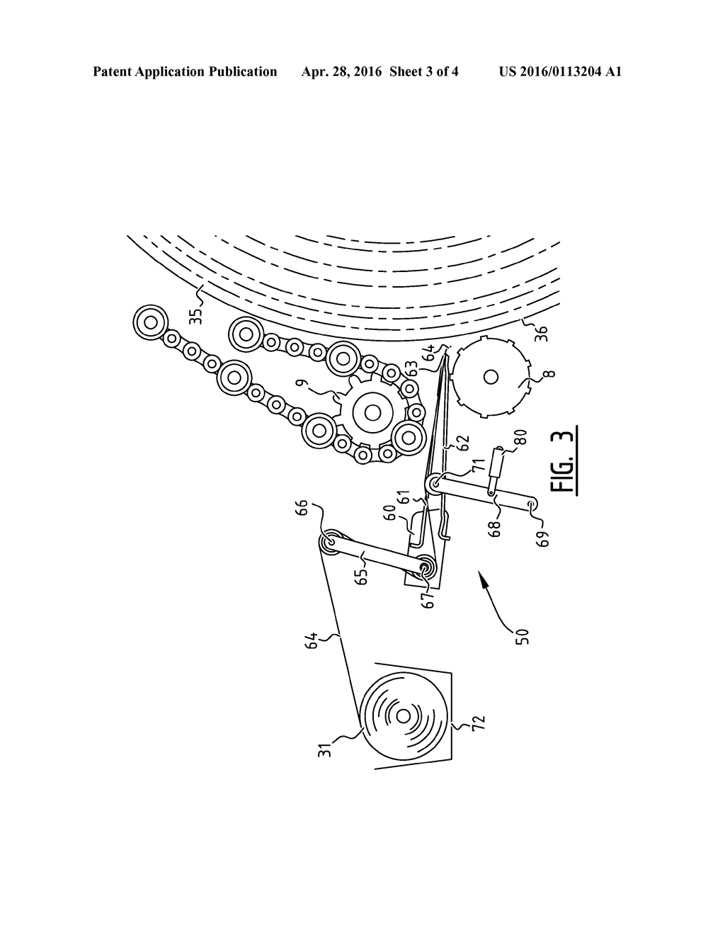 Bale Wrapping Mechanism - diagram, schematic, and image 04