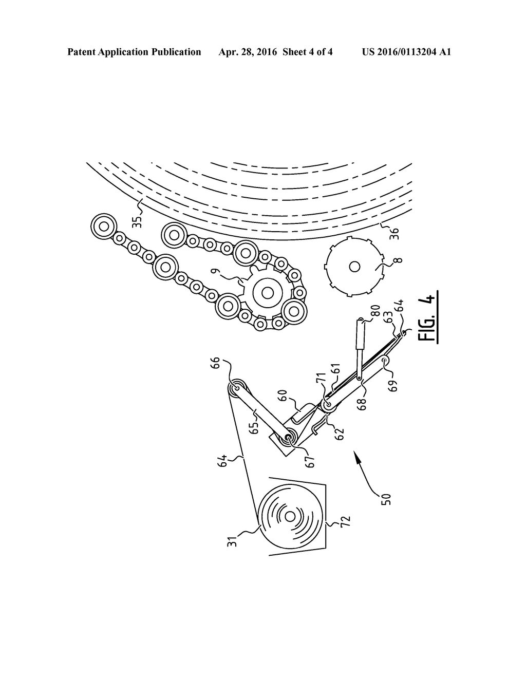 Bale Wrapping Mechanism - diagram, schematic, and image 05