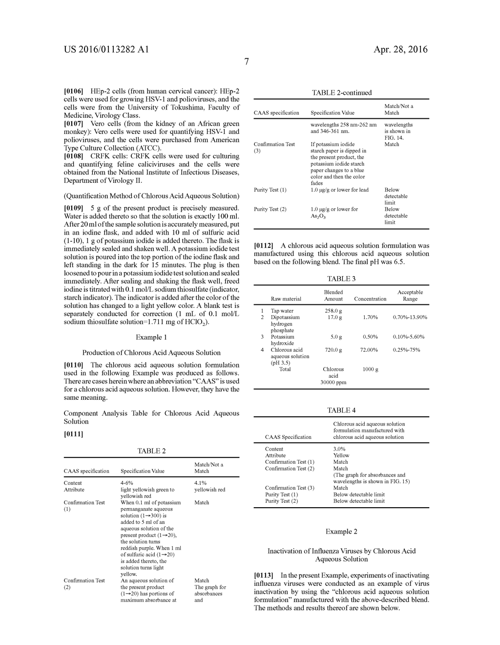 VIRUS DISINFECTANT CONTAINING CHLOROUS ACID AQUEOUS SOLUTION - diagram, schematic, and image 24