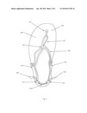 SANDAL STRAP ARRANGEMENT AND TENSIONING SYSTEM diagram and image