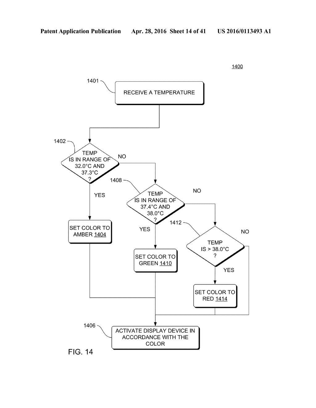 Hand-held medical-data capture-device having variation amplification and     having detection of body core temperature by a microprocessor from a     digital infrared sensor and interoperation with electronic medical record     systems via an authenticated communication channel - diagram, schematic, and image 15