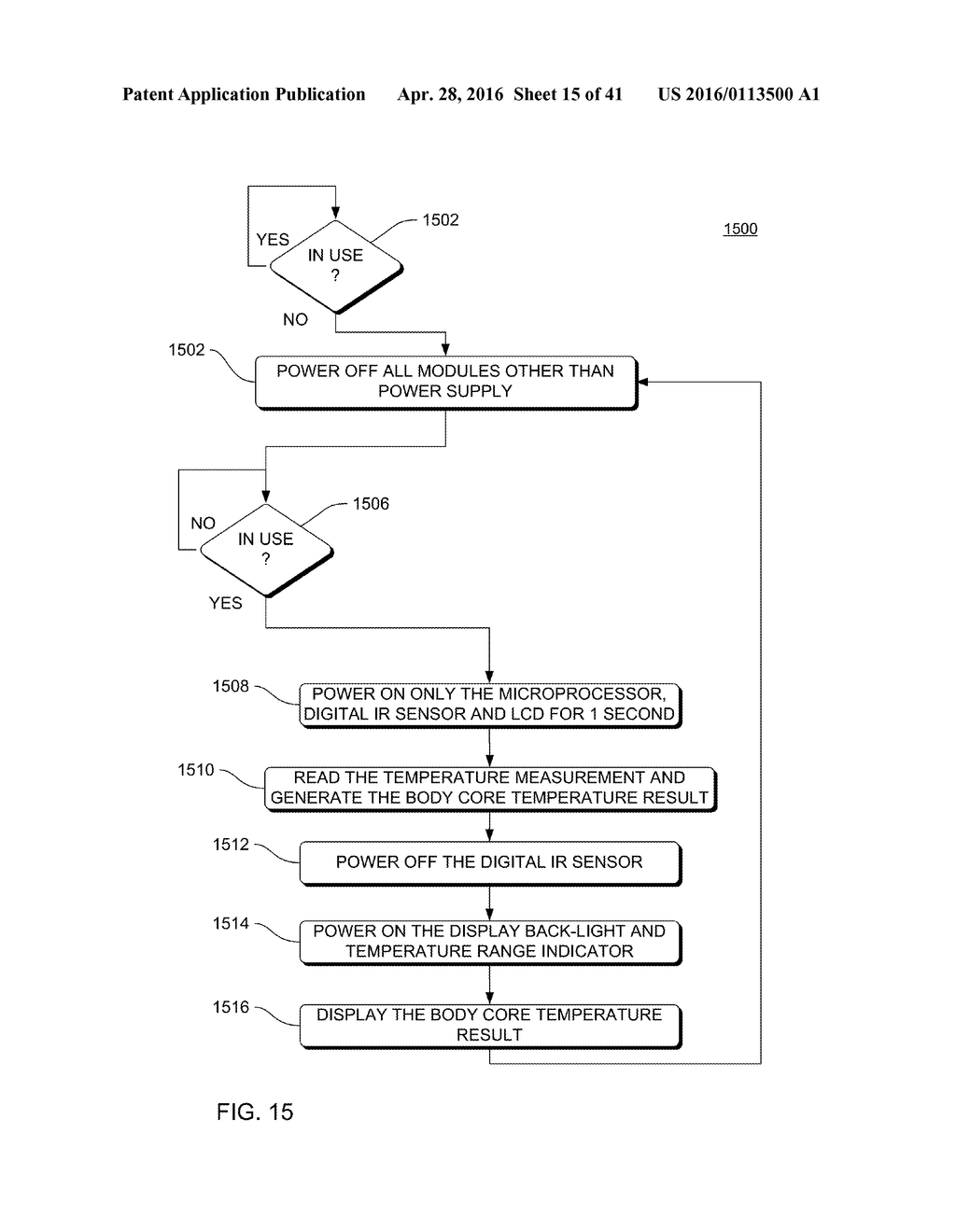 HAND-HELD MEDICAL-DATA CAPTURE-DEVICE HAVING A DIGITAL INFRARED SENSOR     WITH NO ANALOG SENSOR READOUT PORTS AND INTEROPERATION WITH ELECTRONIC     MEDICAL RECORD SYSTEMS THROUGH A STATIC IP ADDRESS - diagram, schematic, and image 16