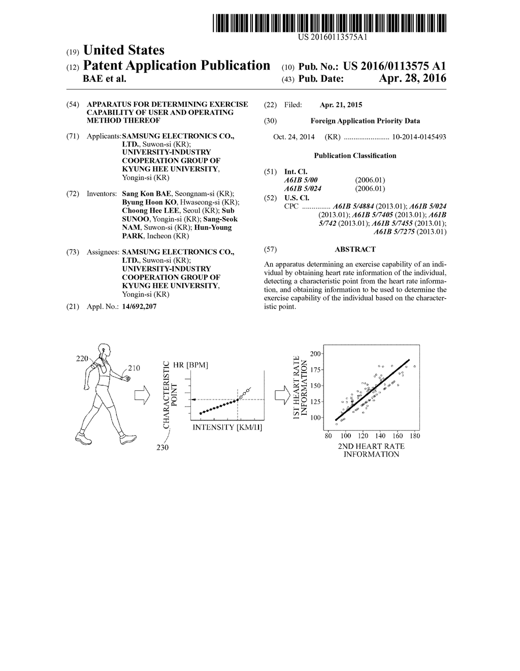 APPARATUS FOR DETERMINING EXERCISE CAPABILITY OF USER AND OPERATING METHOD     THEREOF - diagram, schematic, and image 01