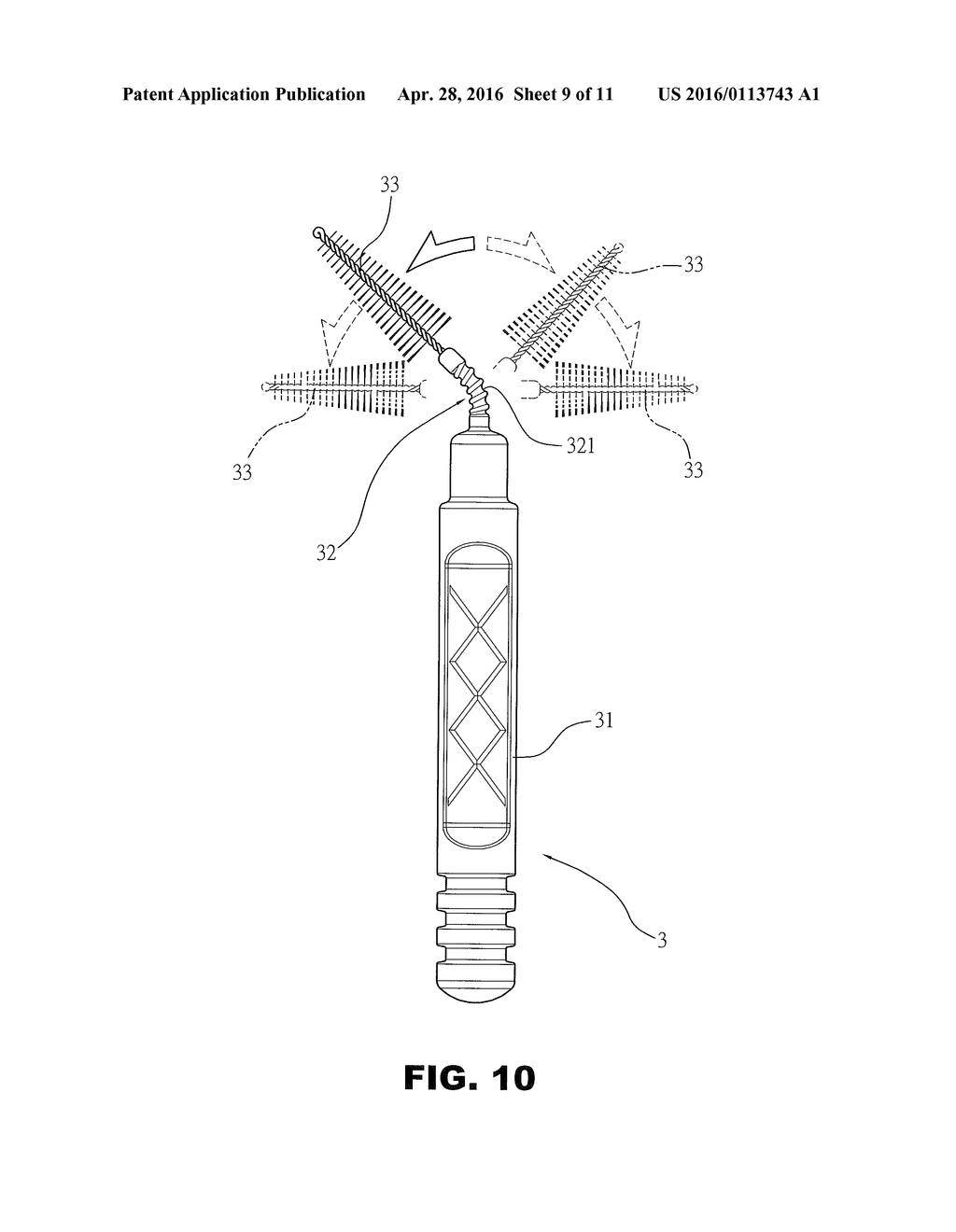 Interdental Brush with Adjustable Bending Angles - diagram, schematic, and image 10