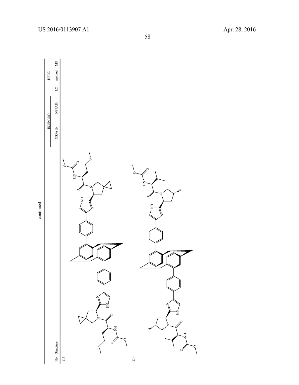 SUBSTITUTED ALIPHANES, CYCLOPHANES, HETERAPHANES, HETEROPHANES,     HETERO-HETERAPHANES AND METALLOCENES USEFUL FOR TREATING HCV INFECTIONS - diagram, schematic, and image 58