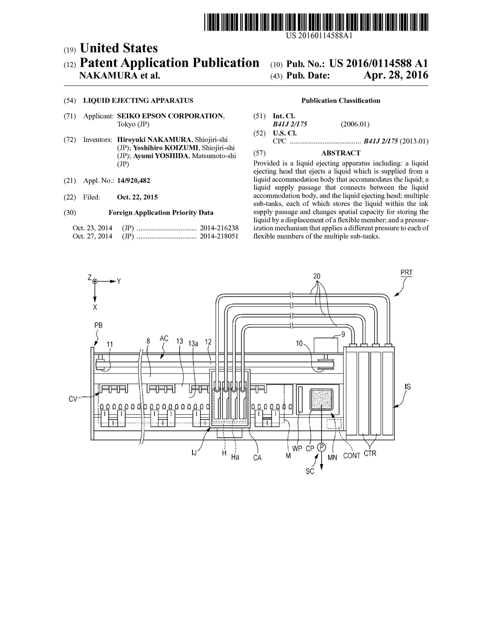 LIQUID EJECTING APPARATUS - diagram, schematic, and image 01