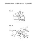 BONDING DEVICE FOR DECORATIVE MATERIAL, PRODUCTION DEVICE FOR COATED     ARTICLE, BONDING METHOD FOR DECORATIVE MATERIAL, AND PRODUCTION METHOD     FOR COATED ARTICLE diagram and image