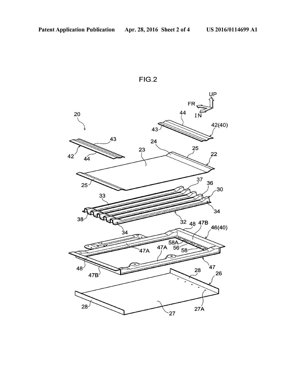 VEHICLE BATTERY MOUNTING STRUCTURE - diagram, schematic, and image 03