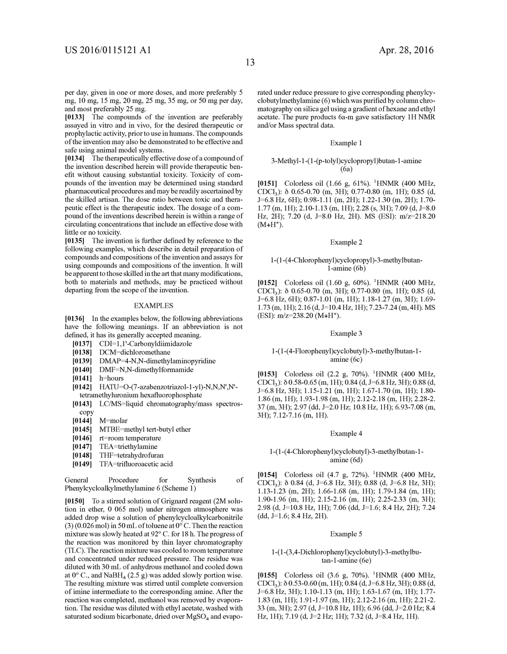 COMPOSITIONS, SYNTHESIS, AND METHODS OF USING PHENYLCYCLOALKYLMETHYLAMINE     DERIVATIVES - diagram, schematic, and image 14