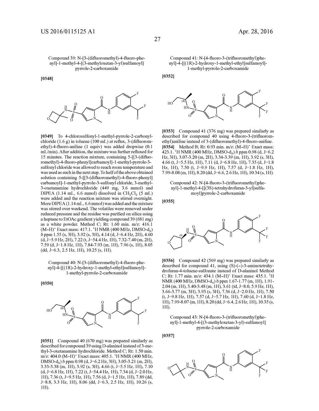 SULPHAMOYLPYRROLAMIDE DERIVATIVES AND THE USE THEREOF AS MEDICAMENTS FOR     THE TREATMENT OF HEPATITIS B - diagram, schematic, and image 28