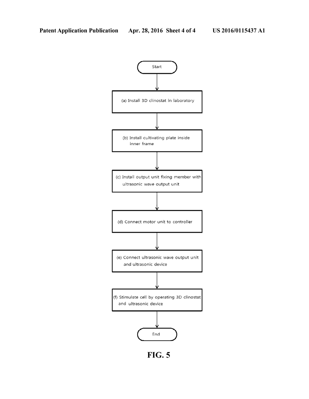 APPARATUS AND METHOD OF STIMULATING CELLS USING 3D CLINOSTAT AND     ULTRASONIC WAVE - diagram, schematic, and image 05