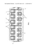 CONFIGURATIONS AND POSITIONING OF CONTACT BAR SEGMENTS ON A CAPPING BOARD     FOR ENHANCED CURRENT DENSITY HOMOGENEITY AND/OR SHORT CIRCUIT REDUCTION diagram and image