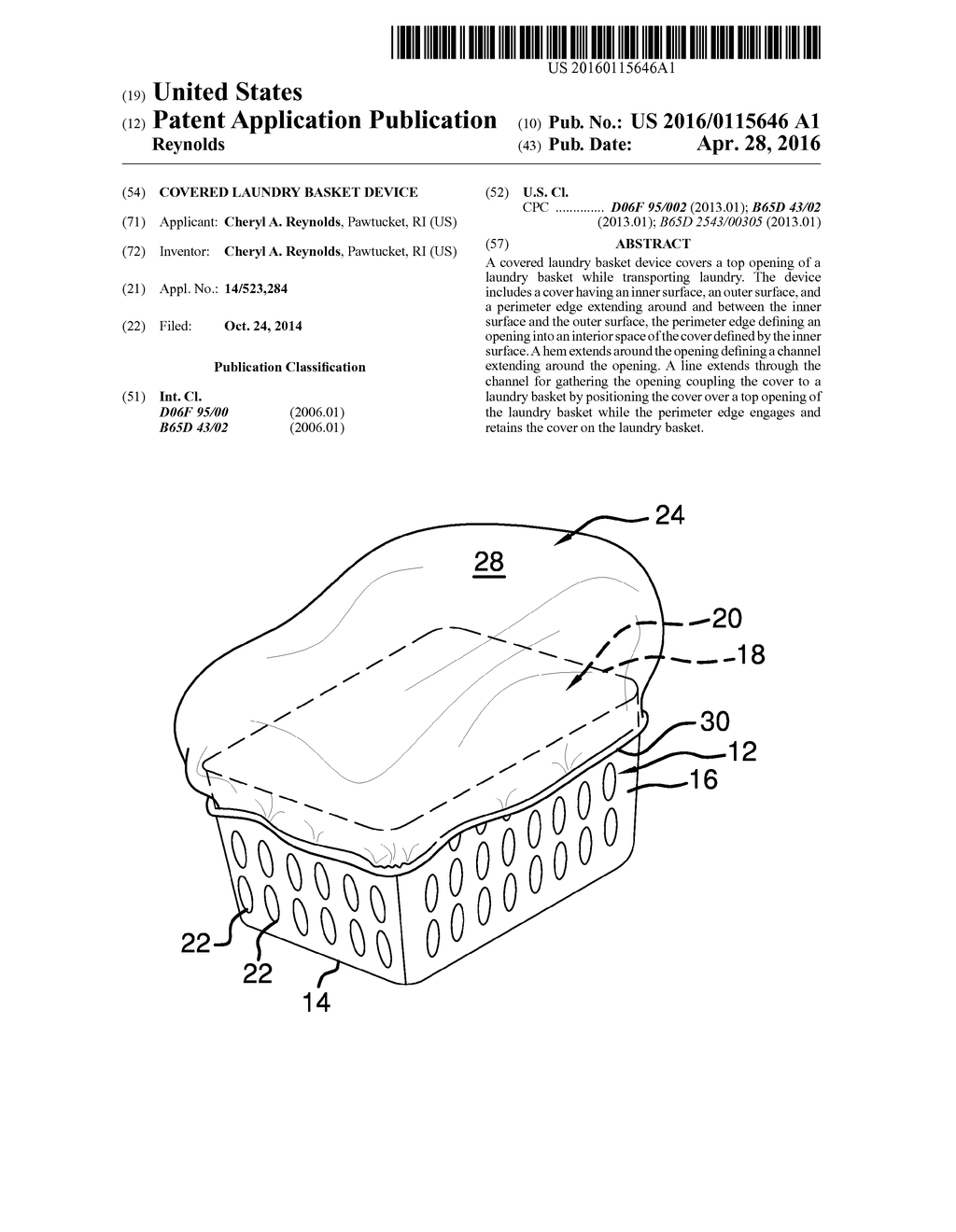 Covered Laundry Basket Device - diagram, schematic, and image 01