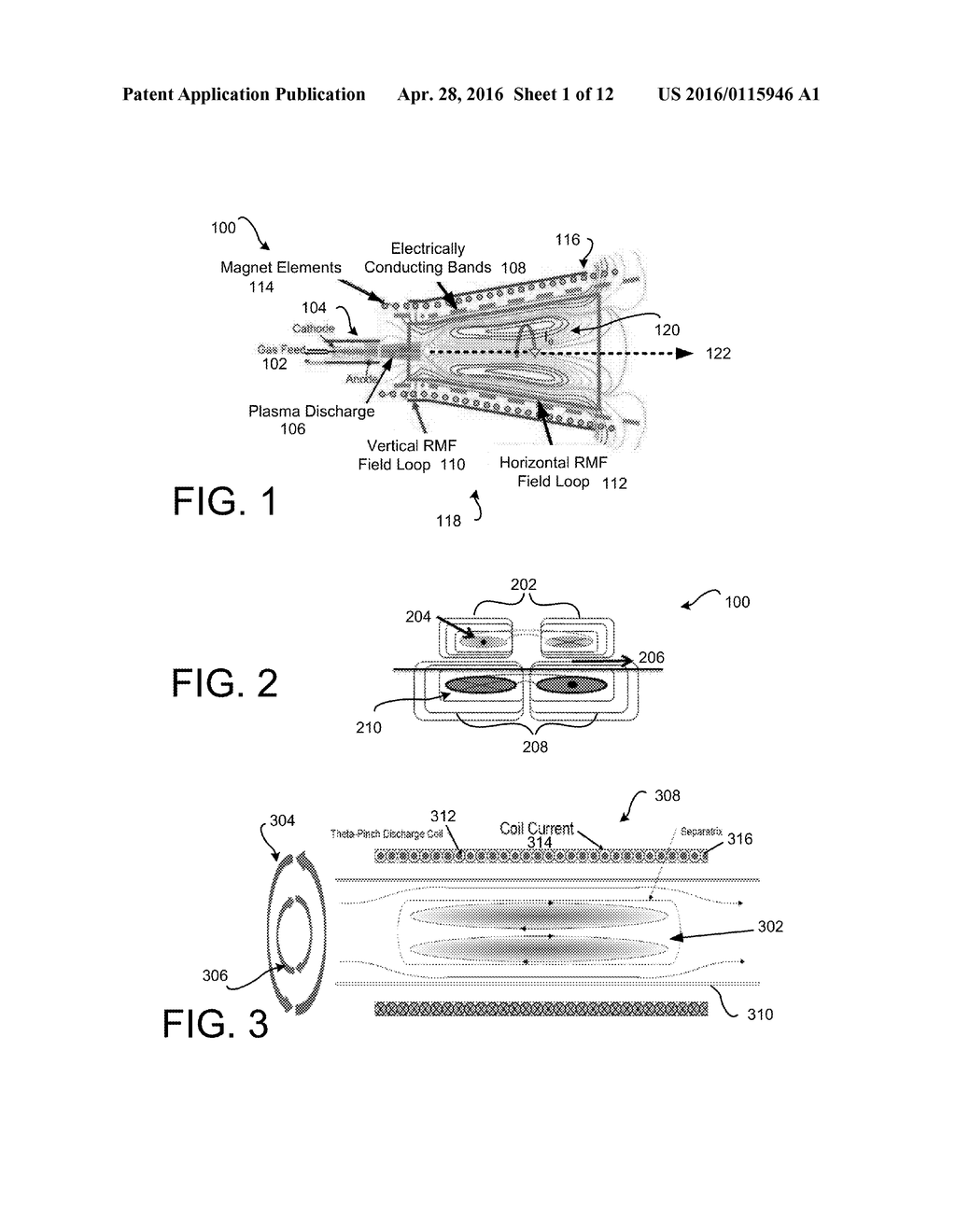 APPARATUS, SYSTEMS AND METHODS FOR ESTABLISHING PLASMA AND USING PLASMA IN     A ROTATING MAGNETIC FIELD - diagram, schematic, and image 02