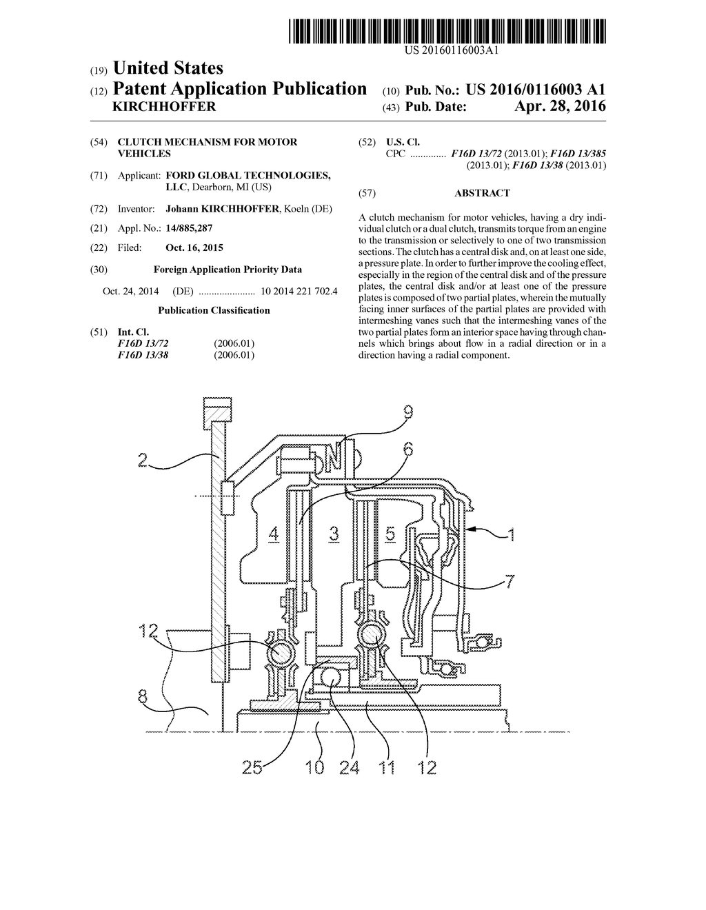 CLUTCH MECHANISM FOR MOTOR VEHICLES - diagram, schematic, and image 01