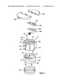 MEASURING AND DISPENSING CAP WITH INTERNAL MEASURING CHAMBERS diagram and image