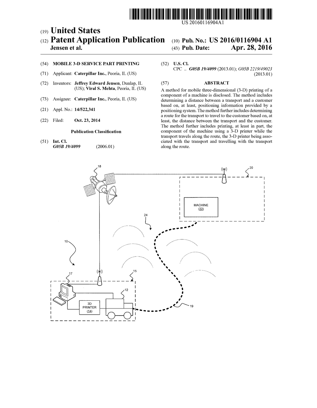 Mobile 3-D Service Part Printing - diagram, schematic, and image 01