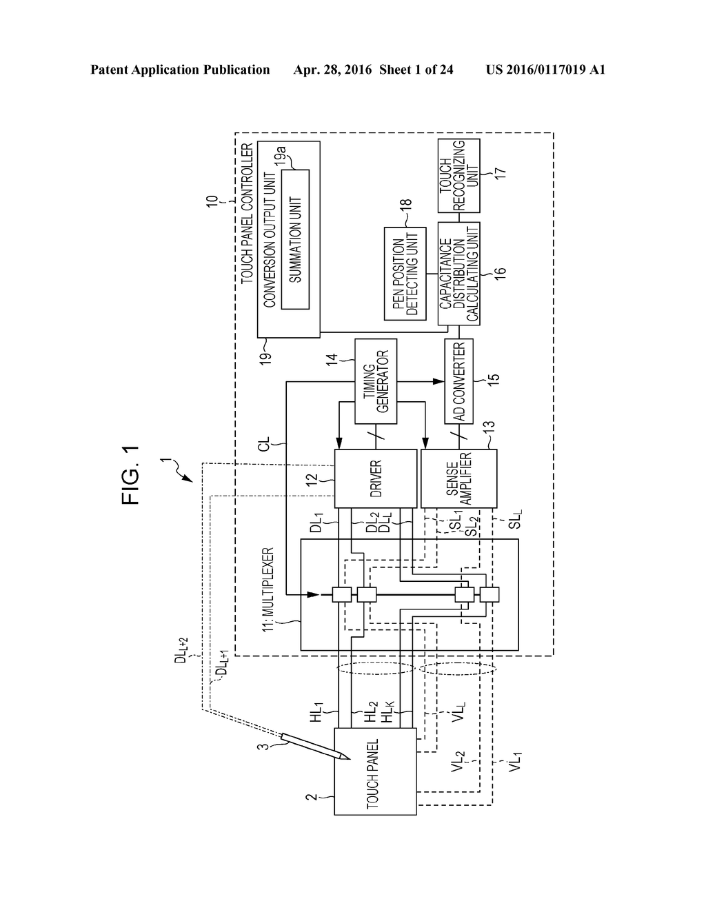 TOUCH PANEL SYSTEM AND ELECTRONIC DEVICE - diagram, schematic, and image 02